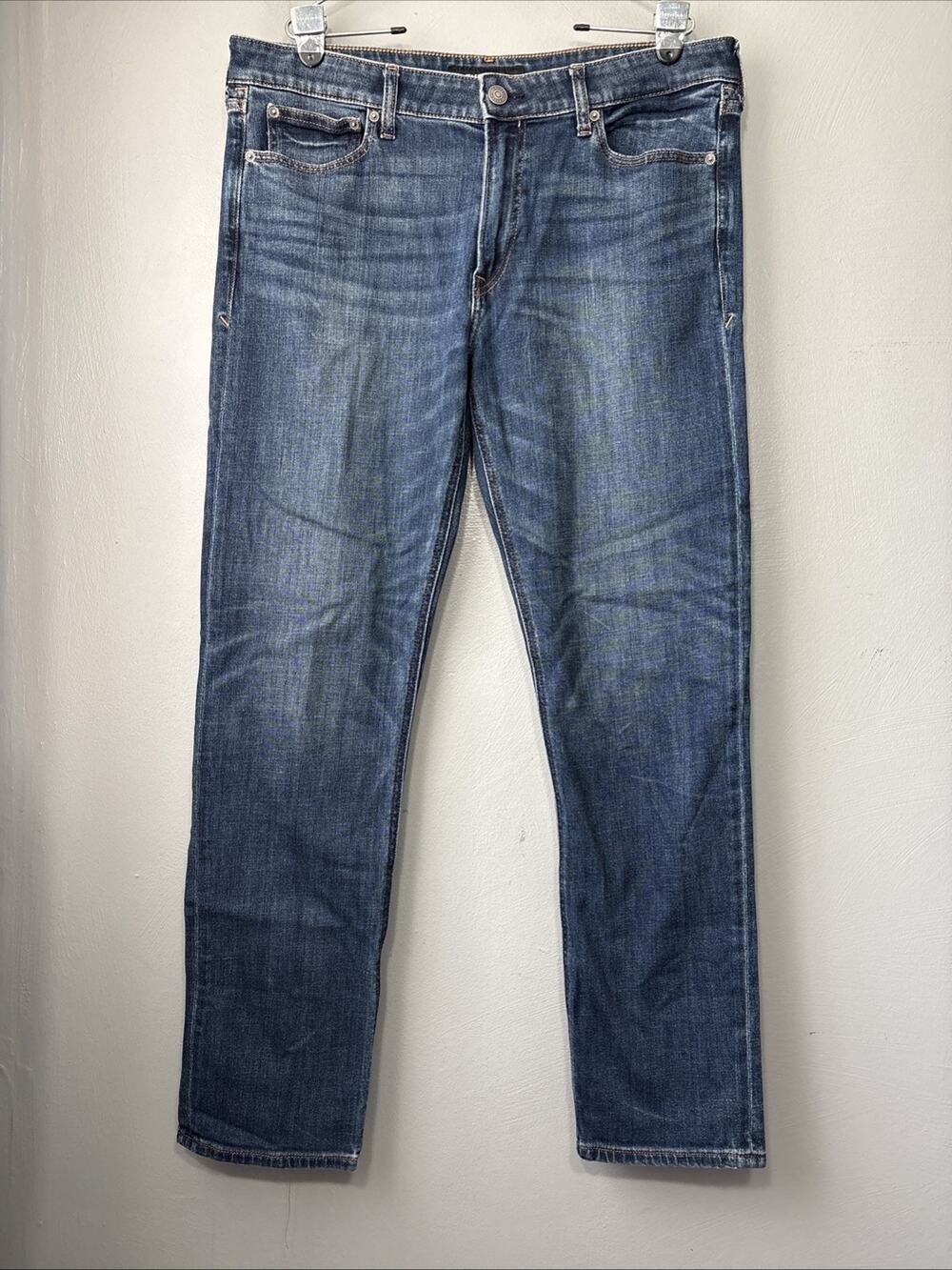 Express Slim Fit Jeans Mens Size 36X34 Blue Stretch Cotton Denim Actual 38X32.5